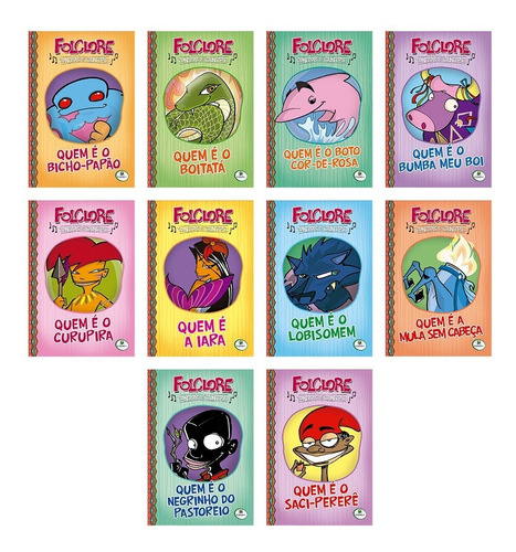 Livro Infantil Folclore Contos E Cantos C/10 Unidades