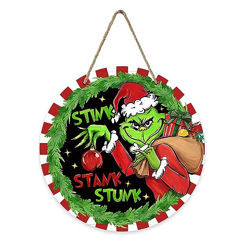 Señal De Puerta De Navidad  Stink Stank Stunk , Señal...