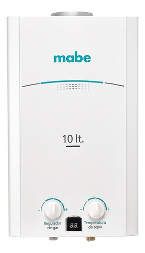 Calentador De Agua Tiro Natural Mabe 10lts Blanco Cmp10tnbc