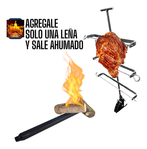 Mechero Para Estaca Asador Cruz A Gas Llama 1 Metro