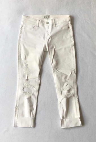 Jeans Capri Abercrombie & Fitch Blancos Originales