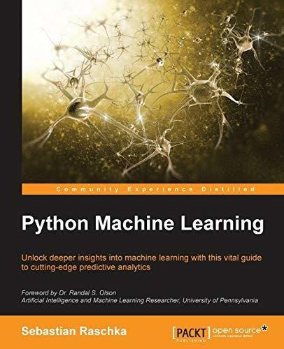 Book : Python Machine Learning, 1st Edition - Raschka,...