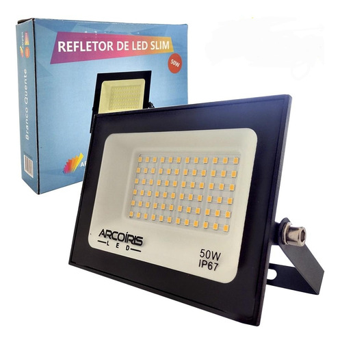 Holofote De Led 50w Luz Verde Refletor Microled Ip67 Bivolt