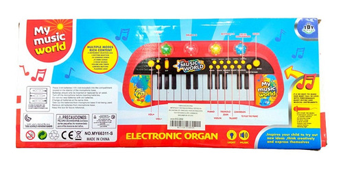 Imagen 2 de 2 de Juguete Musical De Bebe - Piano - Baterias Ya Incluidas
