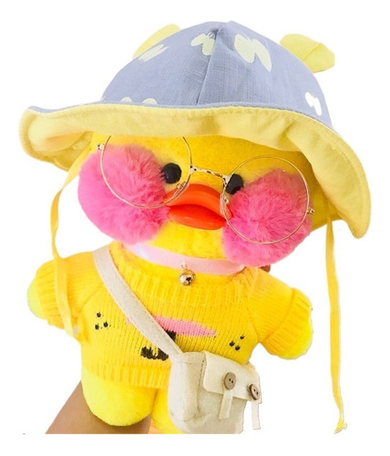 30cm Lalafanfan Toys Pato Amarillo Con Ropa Juguetes De Pelu
