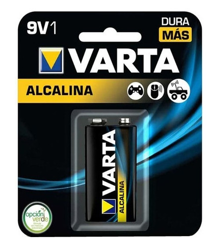 Batería Alcalina Varta 9v Contacto Electricidad 