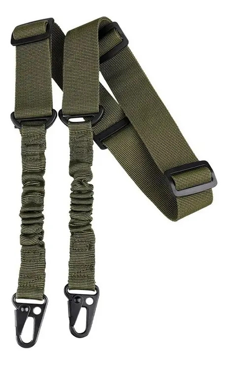 Bandoleira Tática 2 Pontos Airsoft Paintball Elástico Cores Cor Verde-musgo