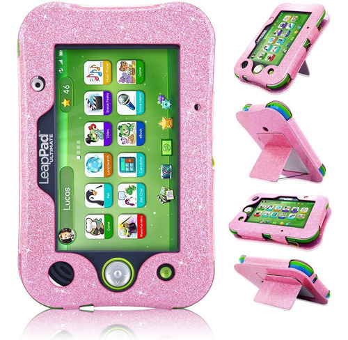 Funda Para Tablet Leapfrog (2017) Rosa Glitter Cuero Sopo...