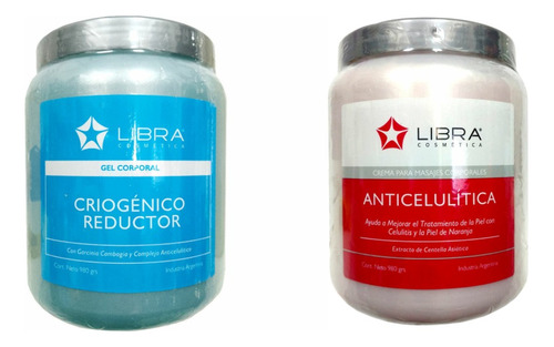 Libra - Gel Criogeno Reductor +  Masajes Anti Celulitis 1kg
