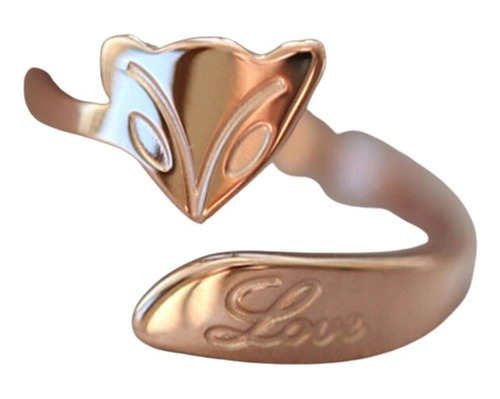 Anillos Abierto Para Mujer Dama De Zorro En Acero De Titanio