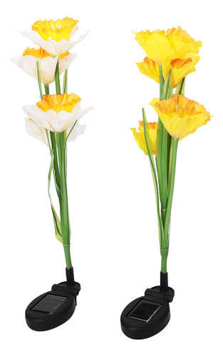 Lámpara Led Para Exteriores Con 4 Flores De Narciso Con Ener