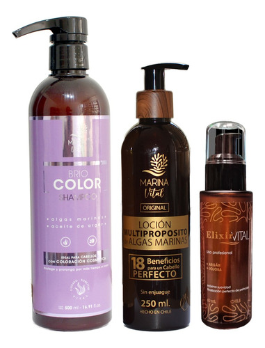   Shampoo Briocolor Marina Vital+serum+locion Multiproposito