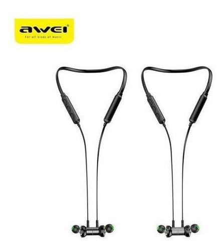Audífonos Awei G20bl Wireless Inal. Bt Deportivos Negro Kusa