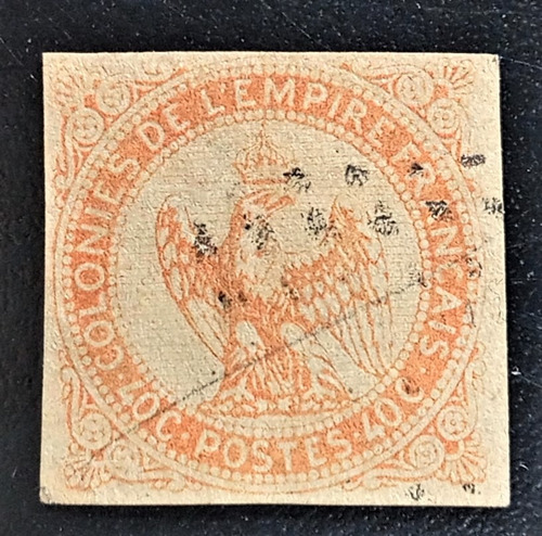 Colonias Francesas, Sello Yv 5 Águila 40c 1859 Usado L18707