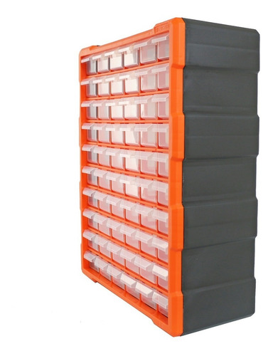 Caja Plástica Tactix Gavetero Con 60 Cajones Organizador