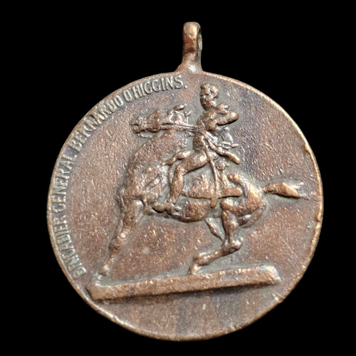 Medalla Monumento A Bernardo O'higgins Cobre Año 1918 - 740