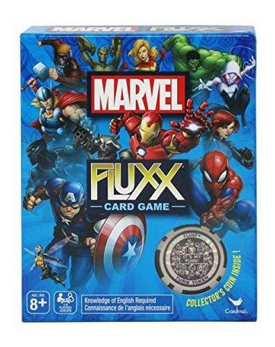 Juego De Cartas Marvel Fluxx Con Moneda De Coleccionista