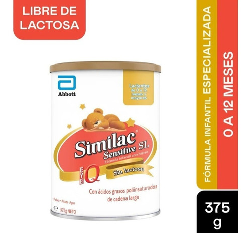 Fórmula Infantil Similac Sensitive Sin Lactosa X 375 Gr