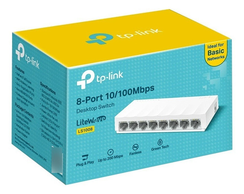 Switch Tp-link Ls1008 8 Pts Red 10/100mbps Ethernet Rj45