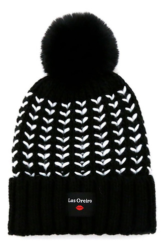 Gorro Las Oreiro C/pompon Lana Invierno Doble Capa Lubeca