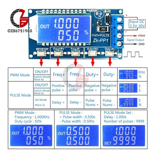 Generador De Frecuencia De 1 Hz A 150 Khz De 3.3v-30v Pwm