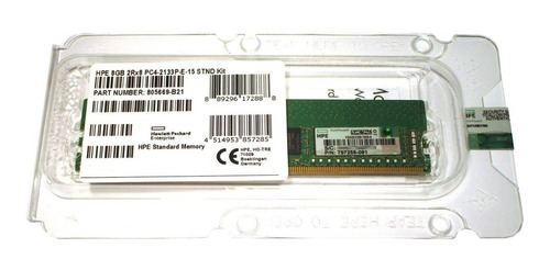 Memória Para Servidor Hpe 8gb 2rx8 Pc4-2133p-e-15(805669-b21