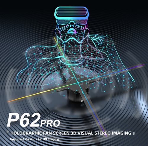 P62 Ventilador Holográfico 3d De 62cm,722led Memoria De 8g