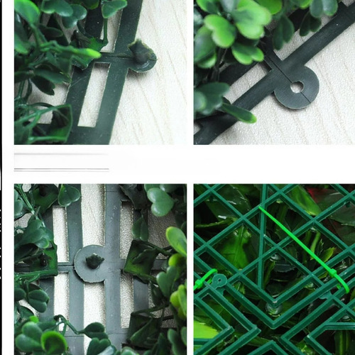 10 Piezas Muro Verde Follaje Artificial Sintentico 60x40 Cms