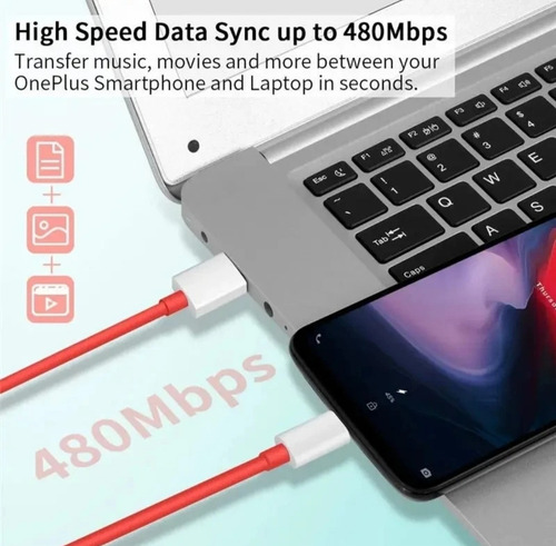 Cable Usb C De Carga Rápida Para One Plus 2m