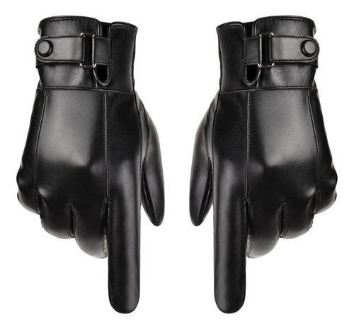 Guantes De Piel Sintética Para De Con Pantalla Para Hombre,