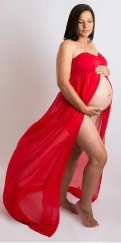 Vestidos Maternal Sesiones De Foto De Embarazada  Playa 03