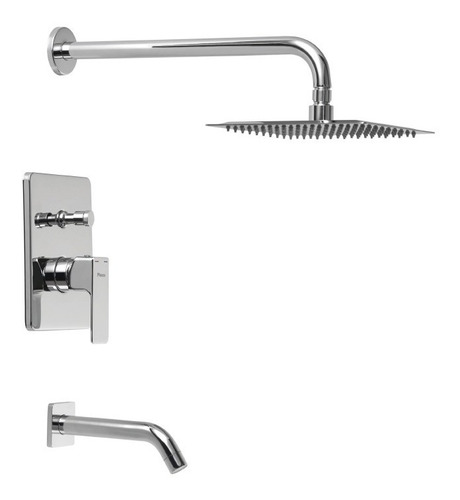 Imagen 4 de 6 de Combo Griferia Piazza Arq Lavatorio Alto Bidet Ducha