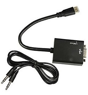 Adaptador Conversor Hdmi A Vga Con Audio