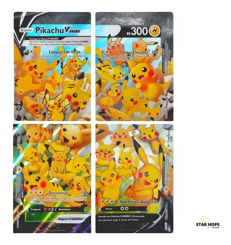 Carta do 25º Aniversário de Holo Pikachu em segunda mão durante 22