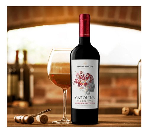 Vino Tinto Cabernet Suavignon Santa Carolina Reserva 750 Ml