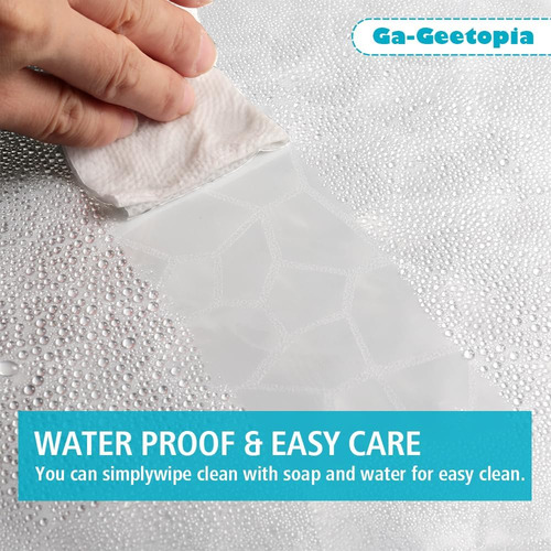 Cortina De Ducha De Goma Eva 3d, Extra Larga, 72 X 84 Pulgad
