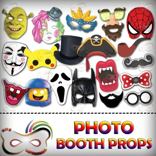 Kit Imprimible Photo Booth Props - 122 Imagenes