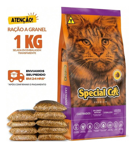 Ração Special Cat Gatos Castrados 1 Kg Granel