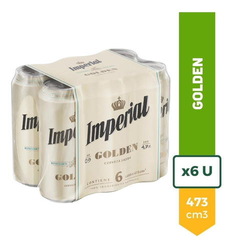 Cerveza Imperial Golden 473 Ml Pack X6