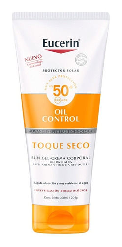 Eucerin Protector Solar Fps50 Corporal Toque Seco Gel Crema