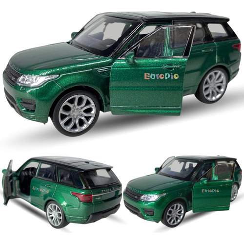 Carrinho De Ferro Miniatura Land Rover Sport Abre Porta Cor Verde