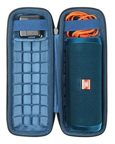 Estuche Rigido Para Parlante Jbl Flip 4 O  3 - Negro/azul