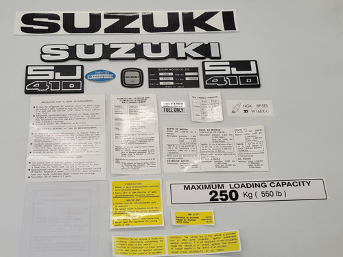 Suzuki Sj 410 Calcomanias Y Emblemas