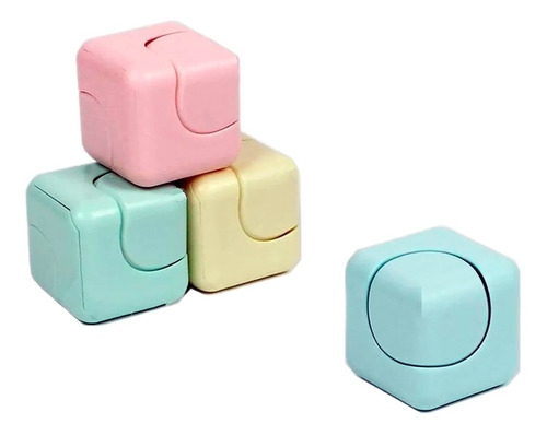 Imagen 1 de 8 de Spinner Dado Cube Cubo Antiestres Ansiedad X1 Colores