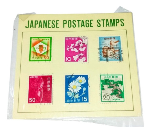Lote De 6 Estampillas Japon En Empaque Original Japones