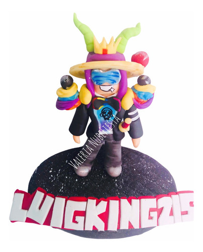 Cake Topper Robloxx Avatar Personalizado Vela Pasta Francesa