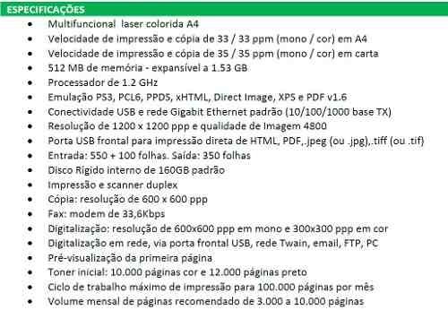 Impressora multifuncional cor Lexmark X Series X748de