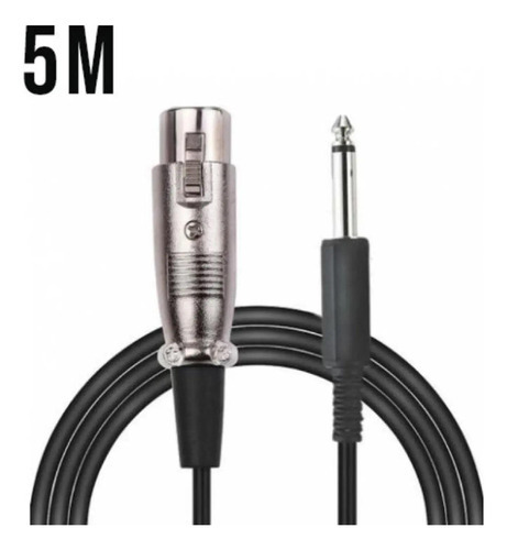 Cabo De Microfone Conexão P10 Macho X Xlr Fêmea 5m Tomate