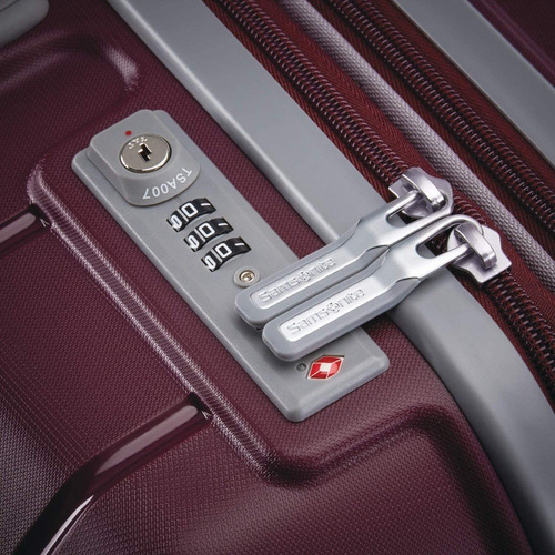 Samsonite Maleta Rígida Con Ruedas Dobles Giratorias Color Rojo