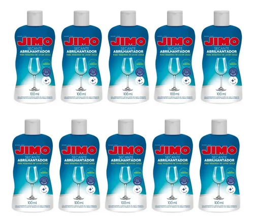 Kit 10 Jimo Secante Abrilhantador Para Lava Louça 100ml